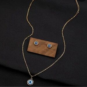 Evil Eye Necklaces Set Design Made Of Stainless Steel